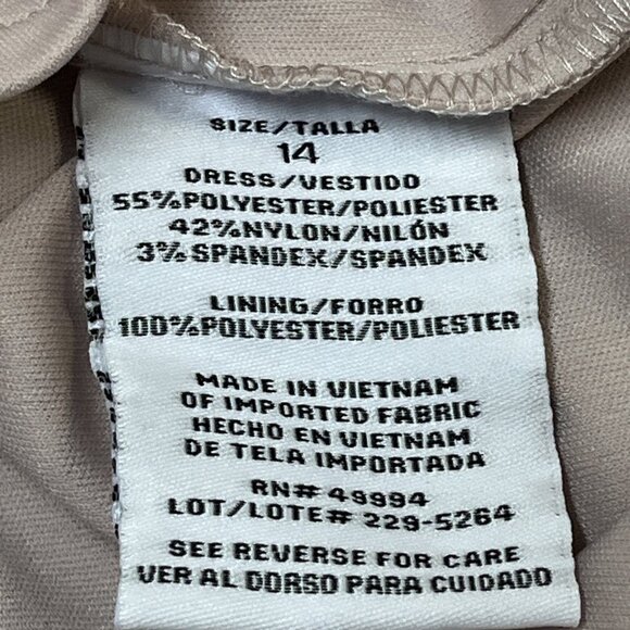 R & M Richards Dress 14 Blush Mauve Lace Sequin Overlay Maxi Gown‎ Fairy Event - Picture 9 of 11